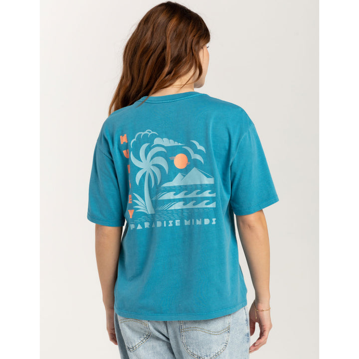 HURLEY PARADISE MINDS BOYFRIEND TEE BLUE