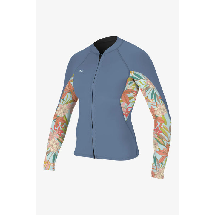 O'NEILL WMS BAHIA 1MM JACKET FRONT ZIP INFINITY/DAHLIA