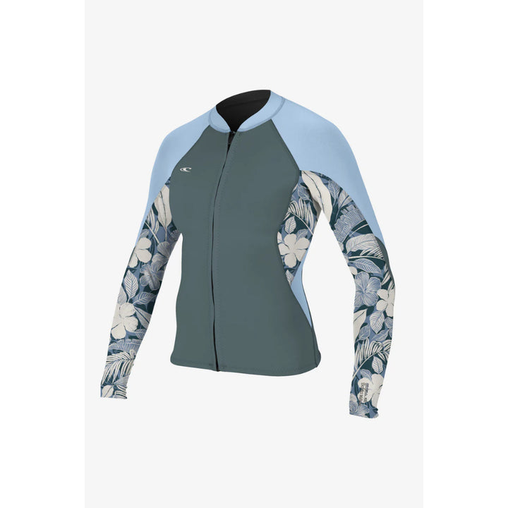 O'NEILL WMS BAHIA 1MM JACKET FRONT ZIP SHADE/PALMENTO