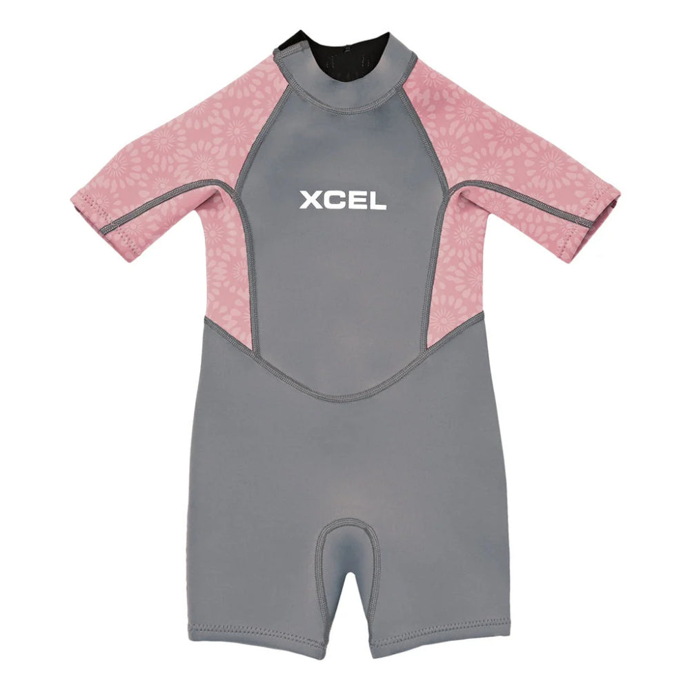 XCEL TODDLER 1MM SPRINGSUIT GREY/MESA ROSE FLOWER