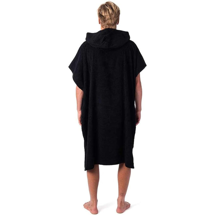 RIP CURL LOGO HOODED TOWEL BLACK
