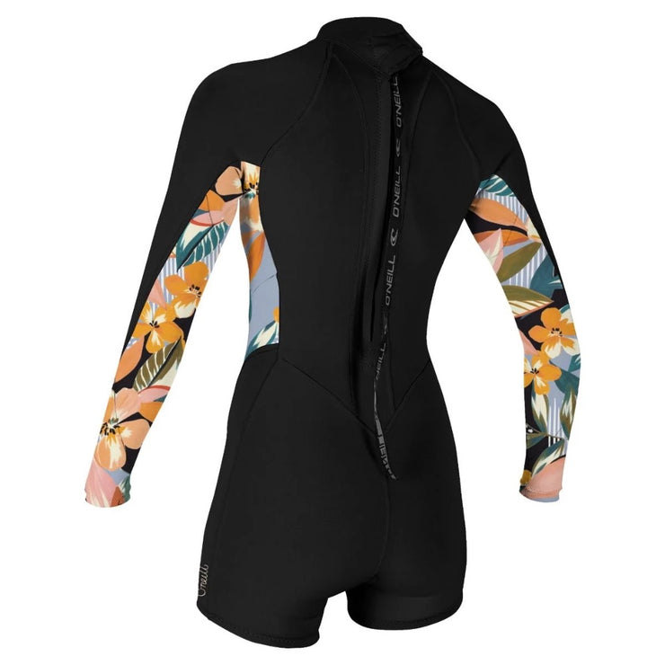 ONEILL WMS BAHIA 2/1MM BACK ZIP BLACK/DEMIFLOR