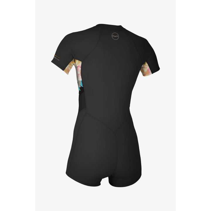 O'NEILL WMS BAHIA 2/1MM FRONT ZIP GLIDE BLACK/MIKAH FLORAL