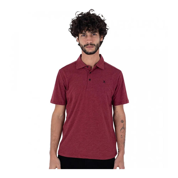 HURLEY ACE VISTA POLO TRUE RED HEATHER