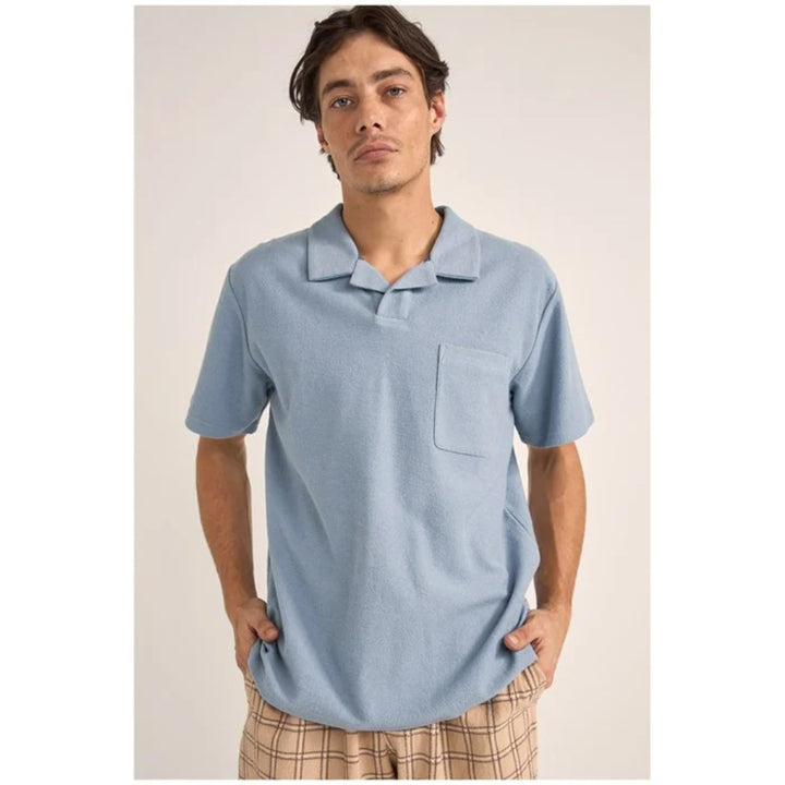 RHYTHM VINTAGE TERRY POLO SLATE