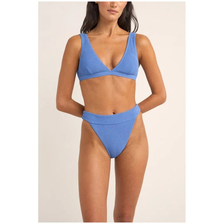 RHYTHM ISLA RIB TALL TRI TOP CORNFLOWER