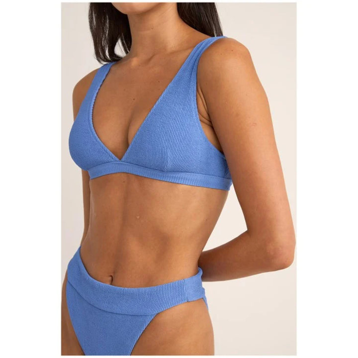 RHYTHM ISLA RIB TALL TRI TOP CORNFLOWER