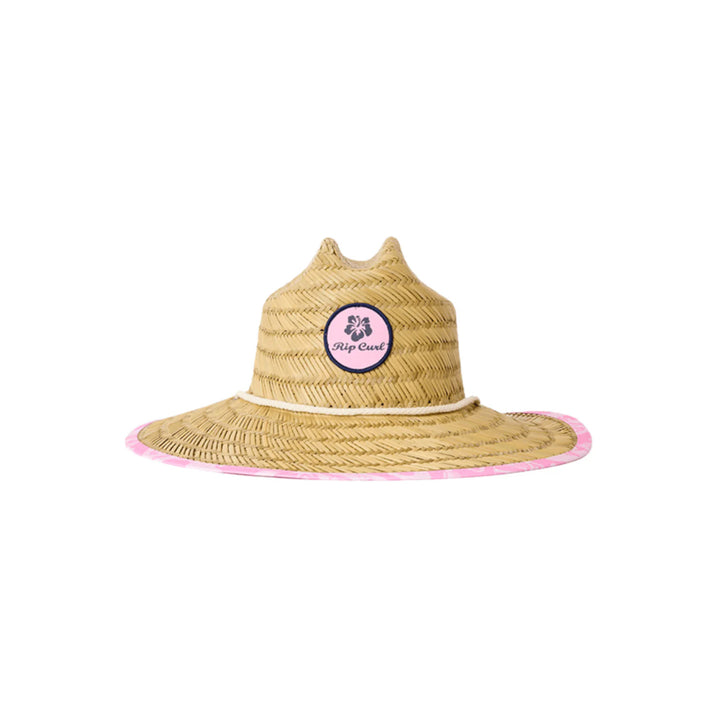 RIP CURL GIRL'S MIXED STRAW SUN HAT HOT PINK