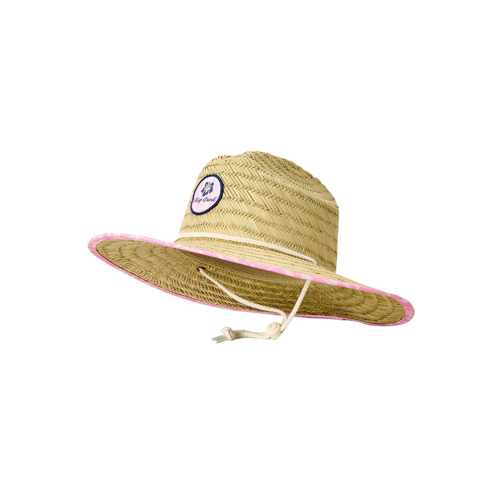 RIP CURL GIRL'S MIXED STRAW SUN HAT HOT PINK
