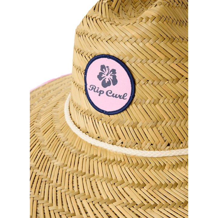 RIP CURL GIRL'S MIXED STRAW SUN HAT HOT PINK