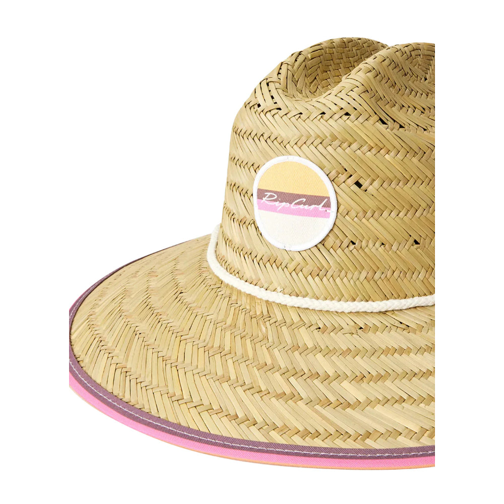 RIP CURL GIRL'S MIXED STRAW SUN HAT PINK