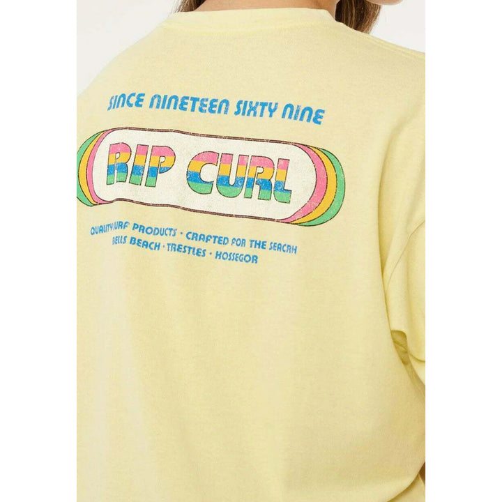 RIP CURL SURF REVIVAL HERITAGE TEE PASTEL YELLOW