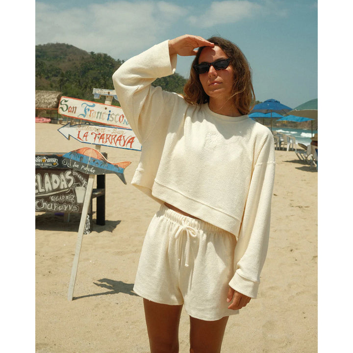 BILLABONG CALLY CREW NECK SWEATSHIRT WHITECAP