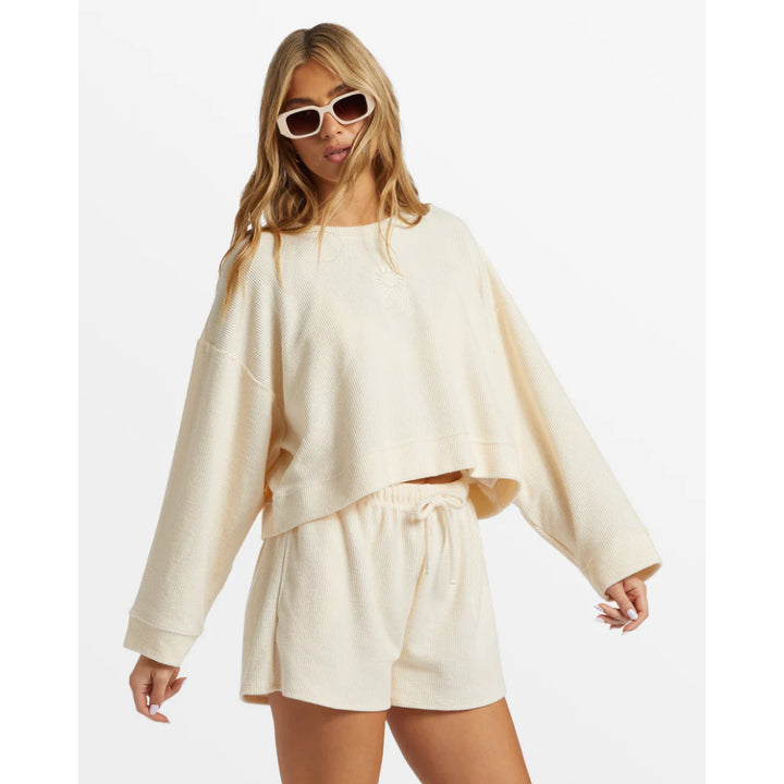 BILLABONG CALLY CREW NECK SWEATSHIRT WHITECAP