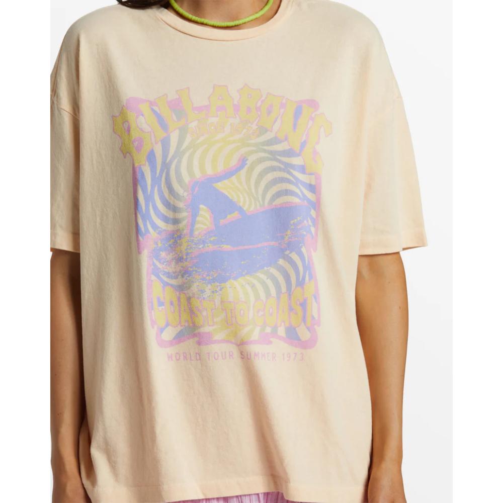 BILLABONG SINCE 73 OVERSIZED T-SHIRT PEACH WHIP