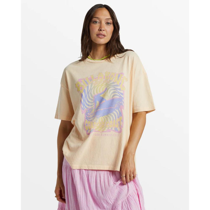 BILLABONG SINCE 73 OVERSIZED T-SHIRT PEACH WHIP