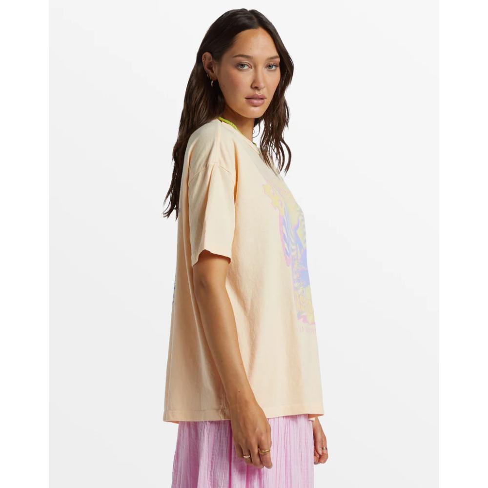 BILLABONG SINCE 73 OVERSIZED T-SHIRT PEACH WHIP