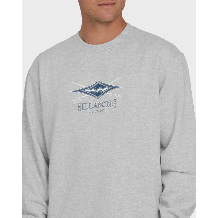 BILLABONG SHORTSANDS CREWNECK LIGHT GREY HEATHER