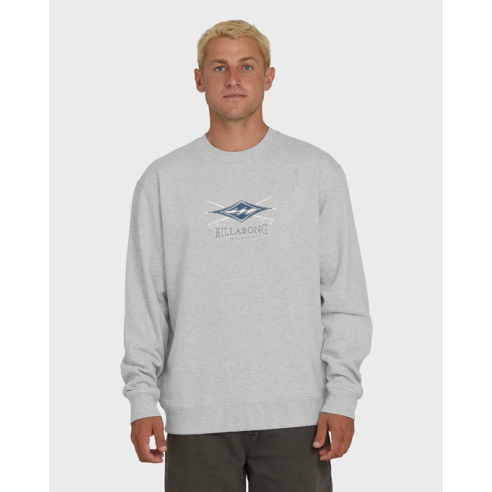 BILLABONG SHORTSANDS CREWNECK LIGHT GREY HEATHER