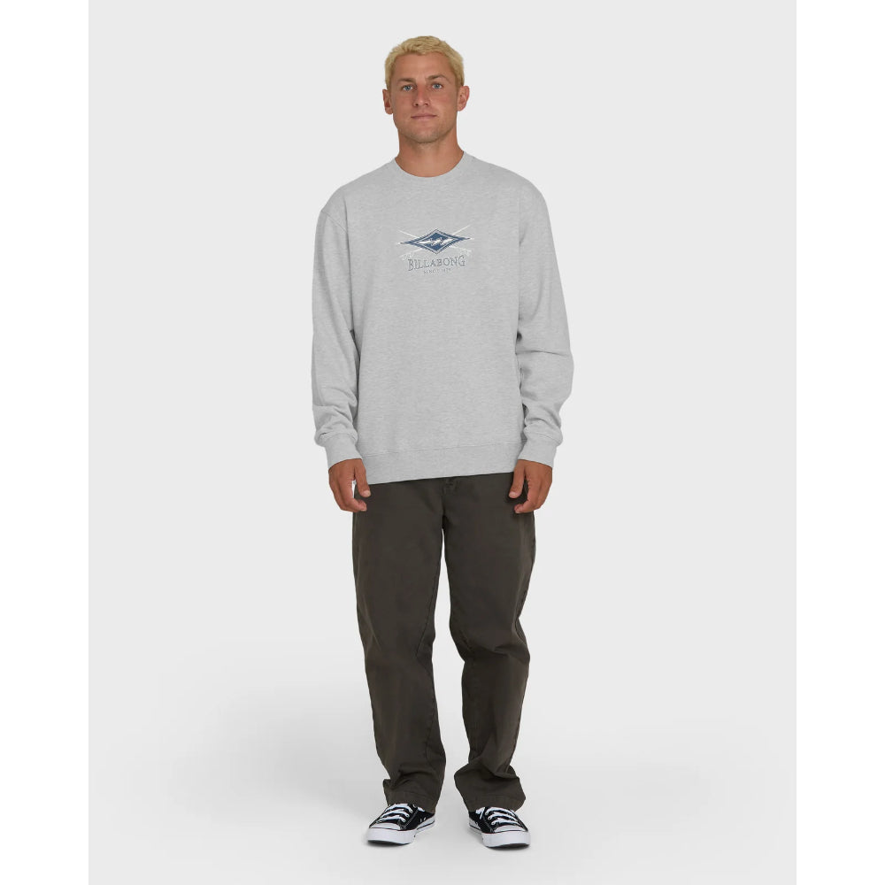 BILLABONG SHORTSANDS CREWNECK LIGHT GREY HEATHER
