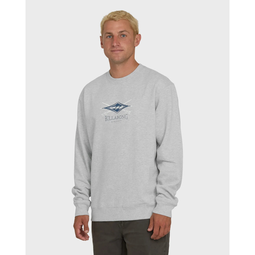 BILLABONG SHORTSANDS CREWNECK LIGHT GREY HEATHER