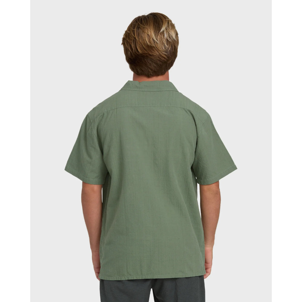 BILLABONGVICTORIA VACAY SS WOVEN SHIRT GRANITE GREEN