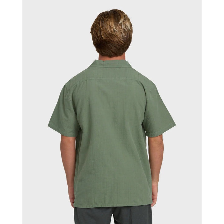 BILLABONGVICTORIA VACAY SS WOVEN SHIRT GRANITE GREEN