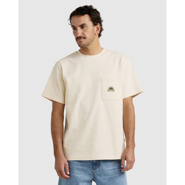 RHYTHM HEAVY VINTAGE POCKET EMBLEM TEE NATURAL