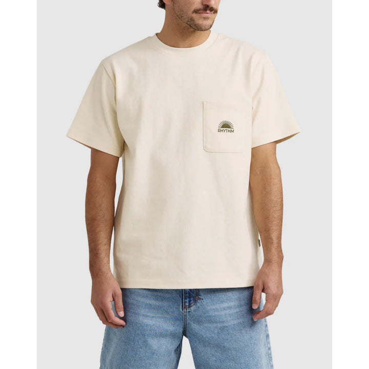 RHYTHM HEAVY VINTAGE POCKET EMBLEM TEE NATURAL