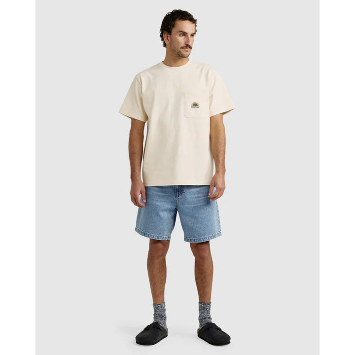 RHYTHM HEAVY VINTAGE POCKET EMBLEM TEE NATURAL