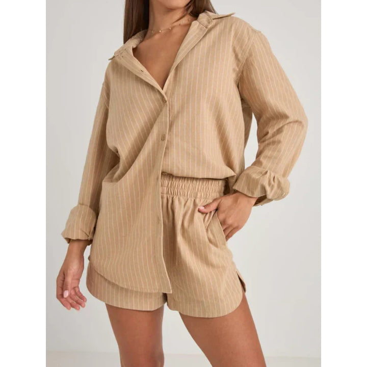 RHYTHM BYRON STRIPED SHORT NATURAL