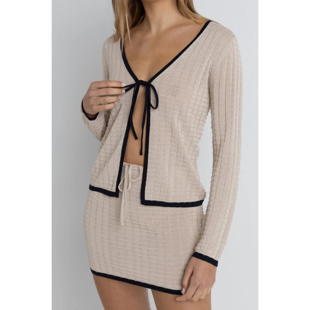 RHYTHM SEASIDE LONG SLEEVE KNIT TOP OAT