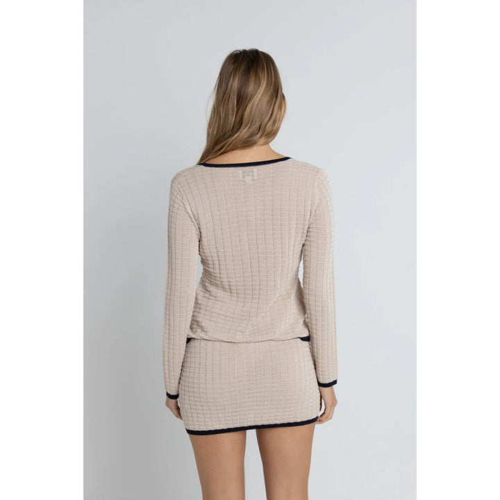 RHYTHM SEASIDE KNIT MINI SKIRT OAT