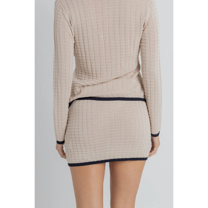 RHYTHM SEASIDE KNIT MINI SKIRT OAT