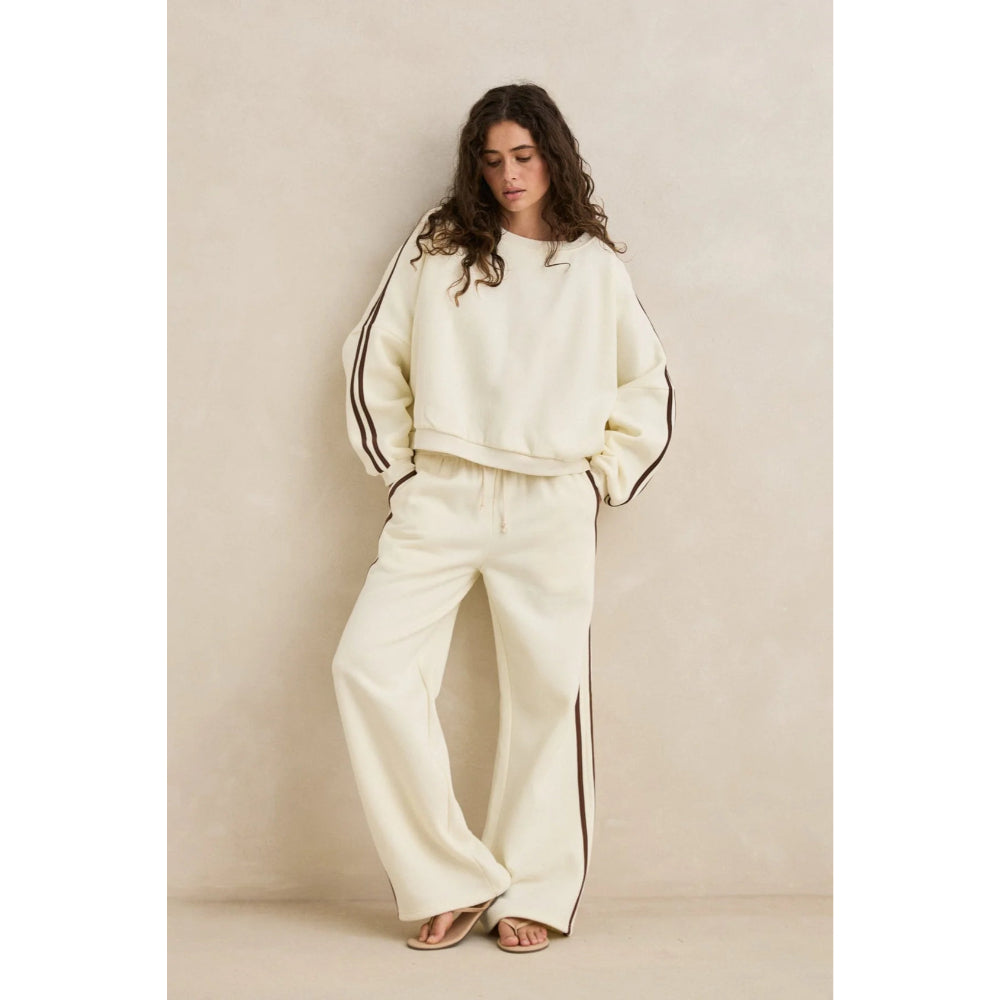 RHYTHM CONTRAST SWEATSHIRT CREAM