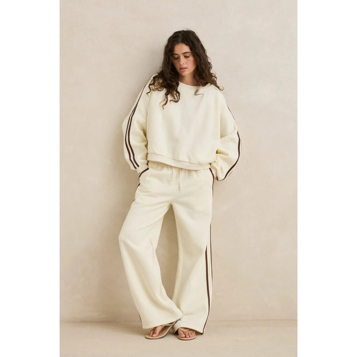 RHYTHM CONTRAST SWEATSHIRT CREAM