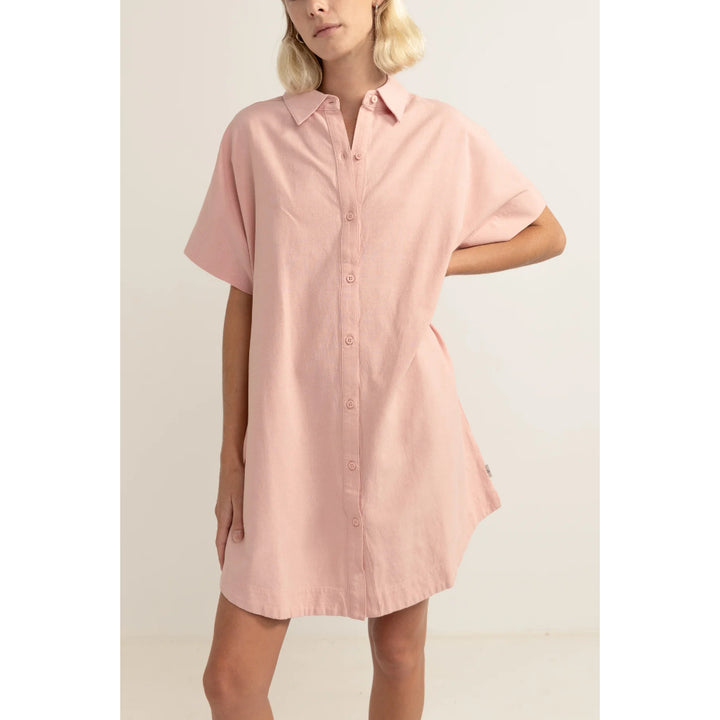 RHYTHM CLASSIC SHIRT DRESS ROSE