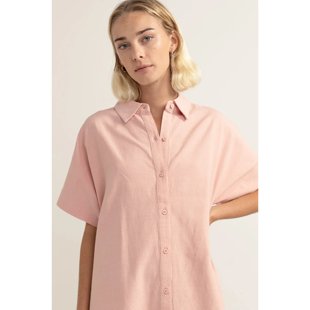 RHYTHM CLASSIC SHIRT DRESS ROSE