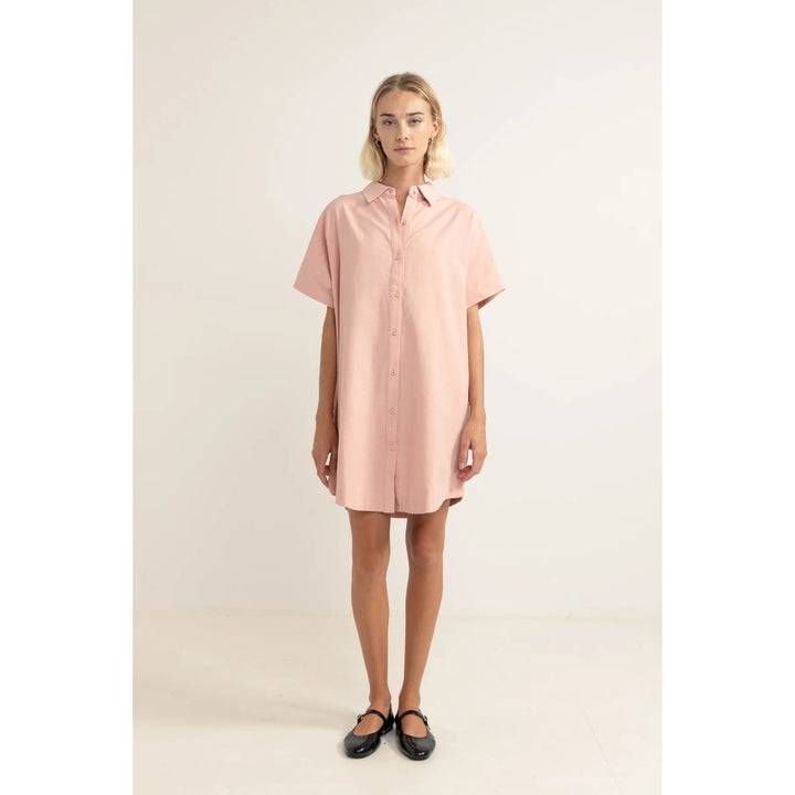 RHYTHM CLASSIC SHIRT DRESS ROSE
