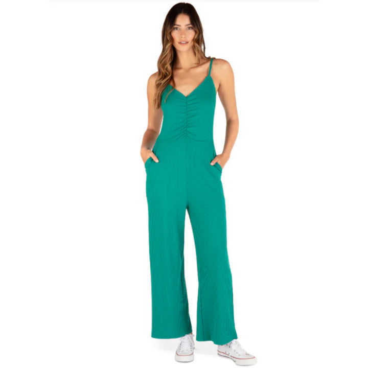 HURLEY RITA RIB JUMPSUIT EMERALD