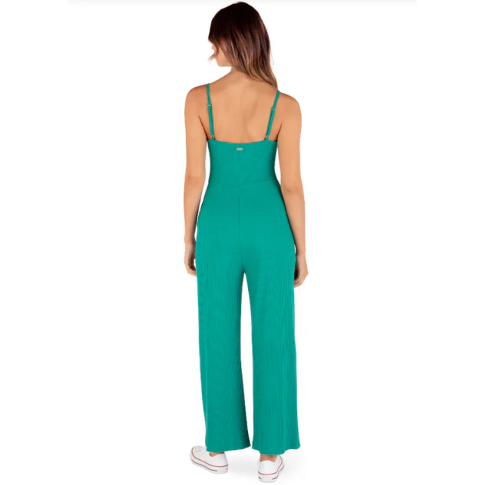 HURLEY RITA RIB JUMPSUIT EMERALD