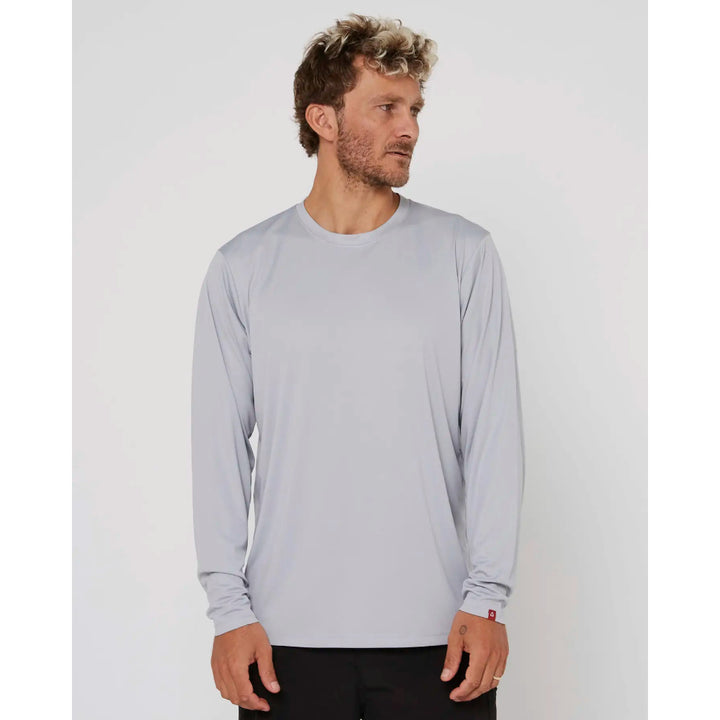 FOLLOW WATER TEE L/S LIGHT GREY