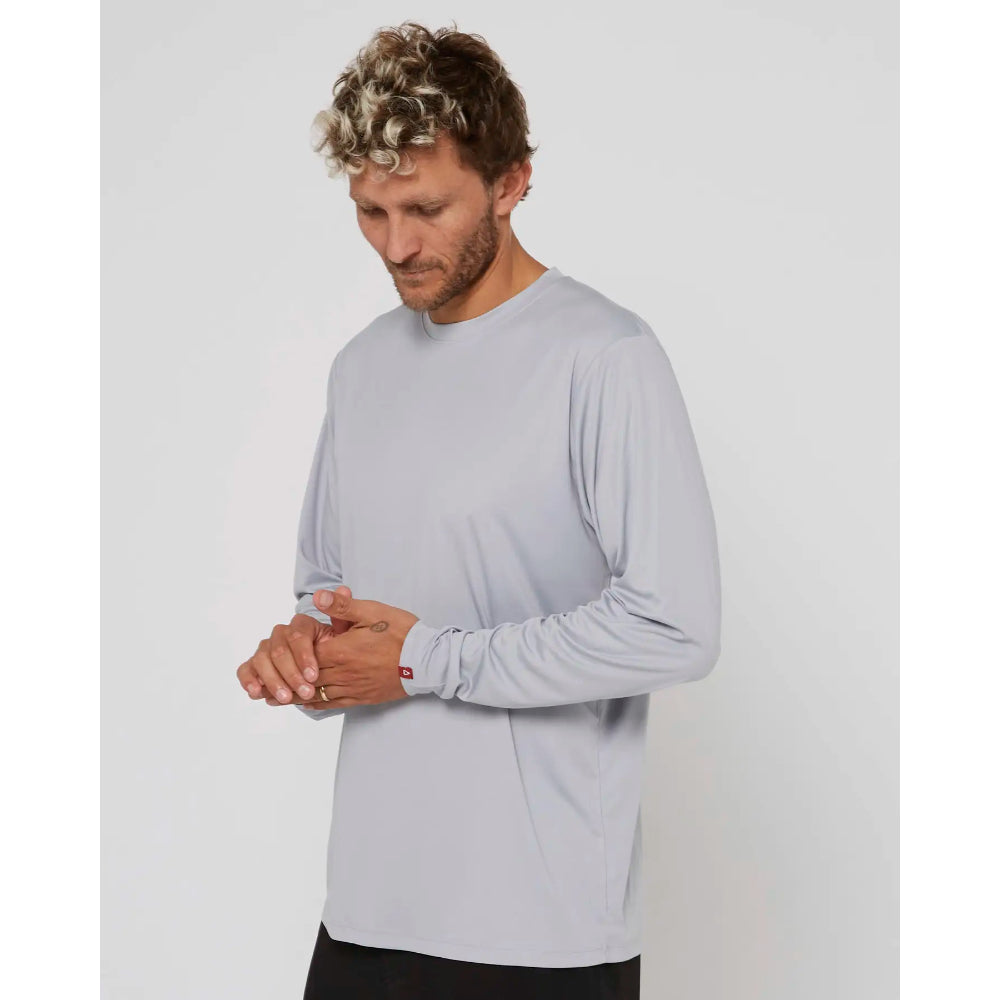 FOLLOW WATER TEE L/S LIGHT GREY