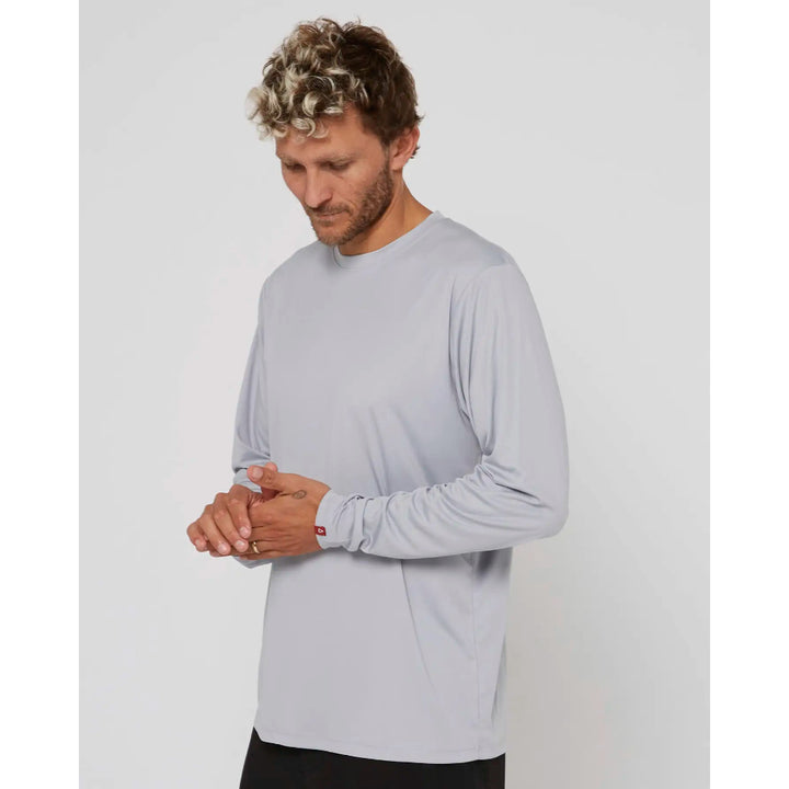 FOLLOW WATER TEE L/S LIGHT GREY