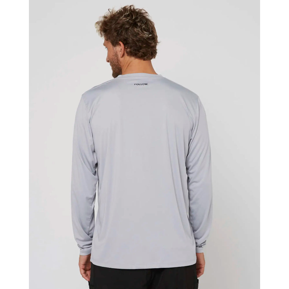 FOLLOW WATER TEE L/S LIGHT GREY