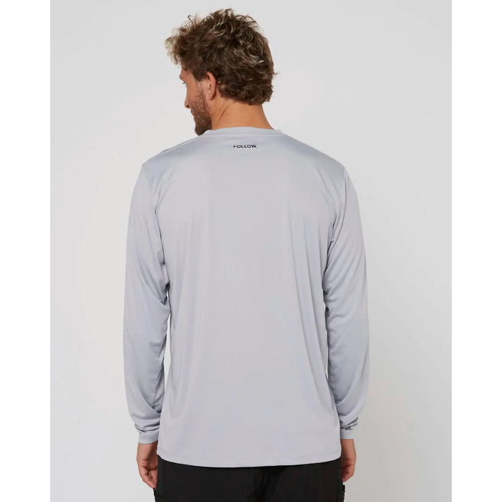 FOLLOW WATER TEE L/S LIGHT GREY