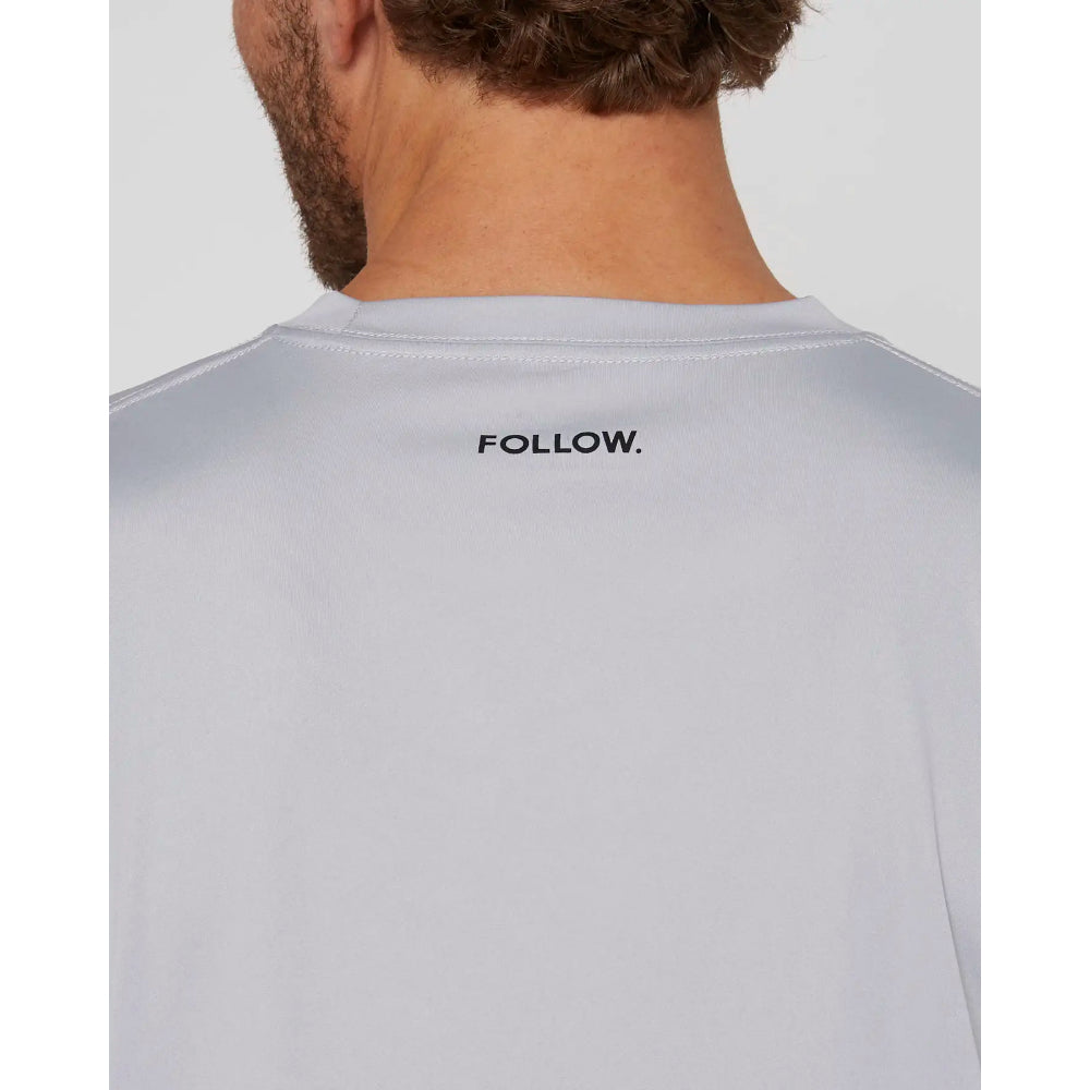 FOLLOW WATER TEE L/S LIGHT GREY