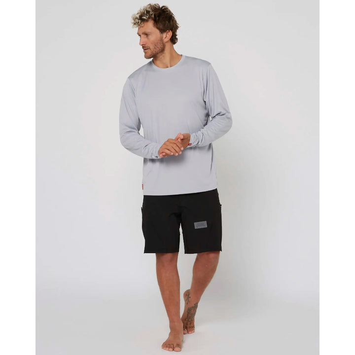 FOLLOW WATER TEE L/S LIGHT GREY