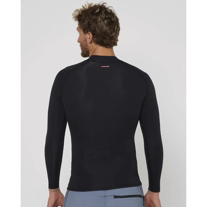 FOLLOW FRONT ZIP 1MM WETTY TOP BLACK