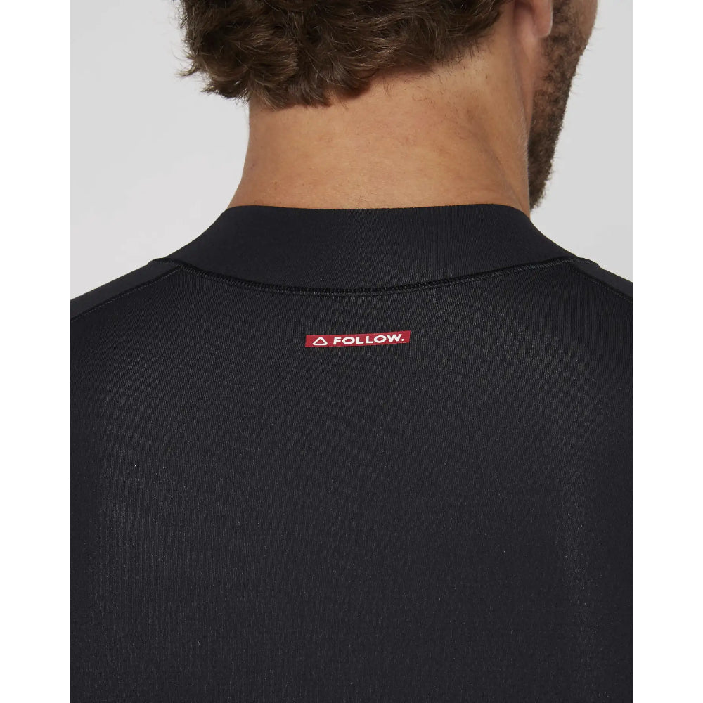 FOLLOW FRONT ZIP 1MM WETTY TOP BLACK